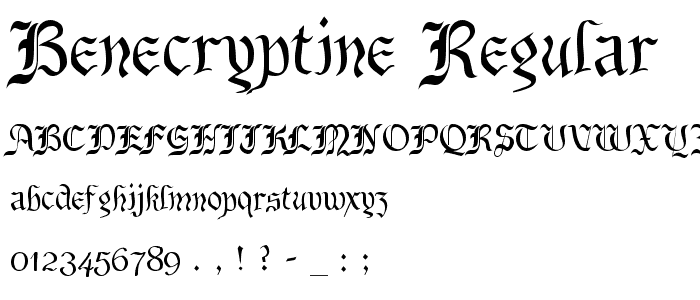 BeneCryptine Regular font